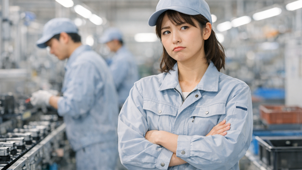 ライン作業の工程に作業が遅い人がいて辟易している期間工