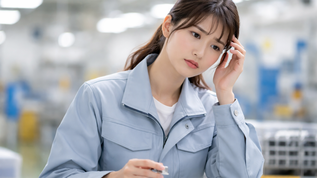 単純作業でノイローゼのように感じている女性