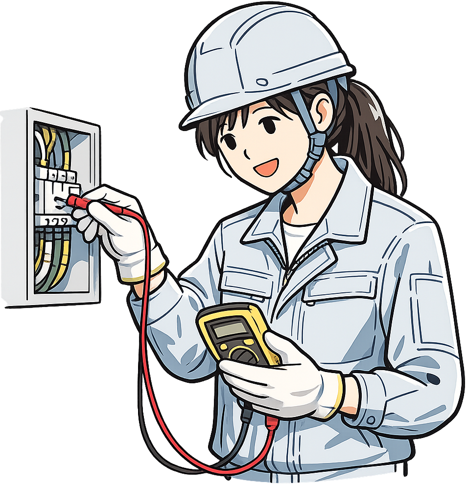 電気資格が必要な作業をしている工場期間工