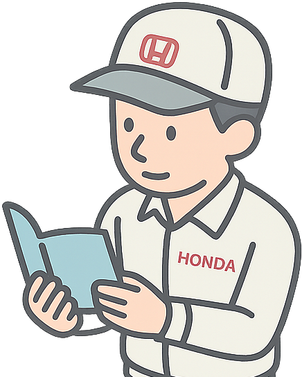 規則を確認している期間工