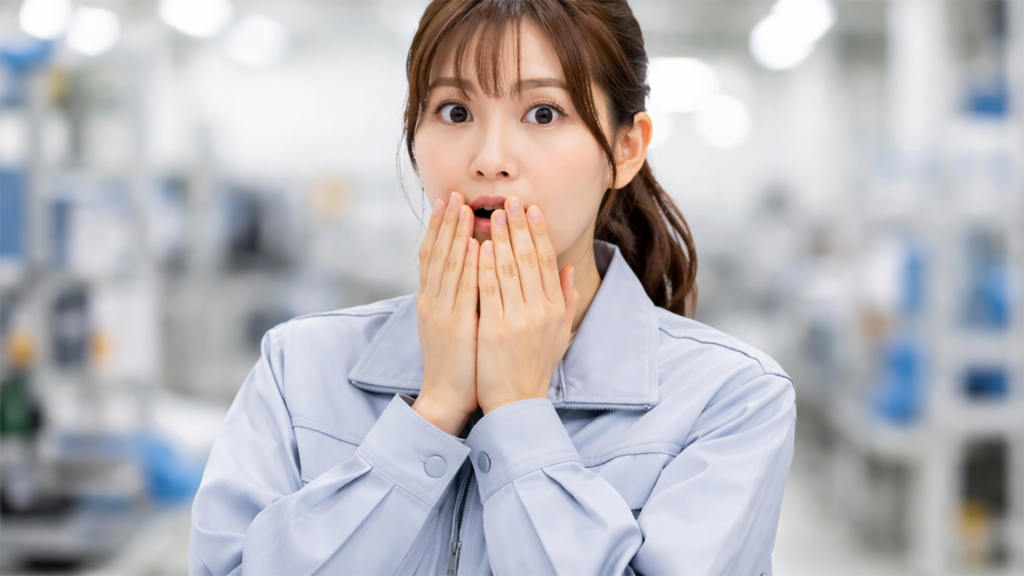 驚いている女性