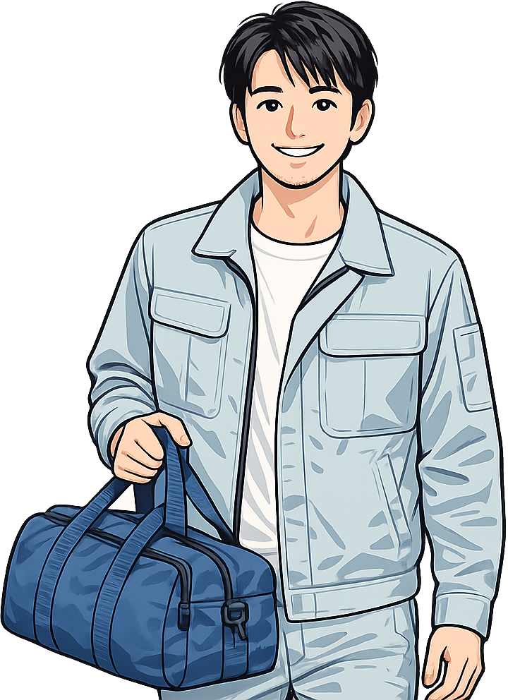 寮に帰ってきた期間工