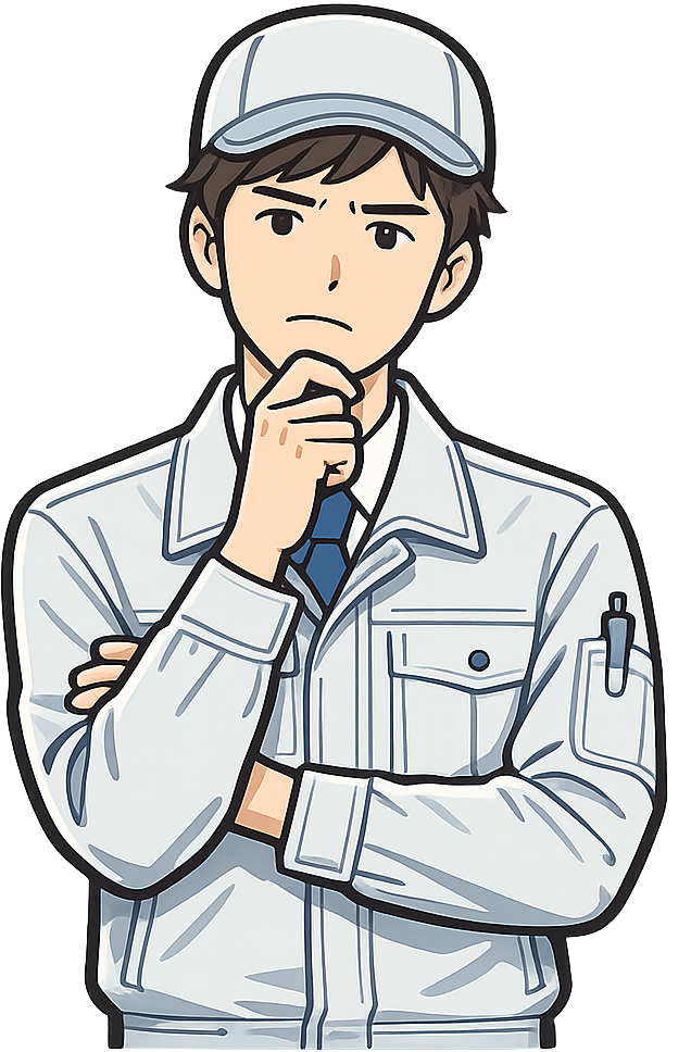 考えているトヨタ期間工の男性