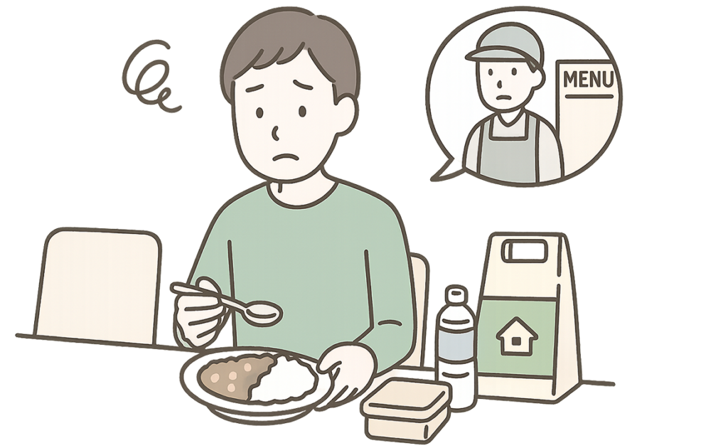 休日出勤時の食堂メニューと制約
