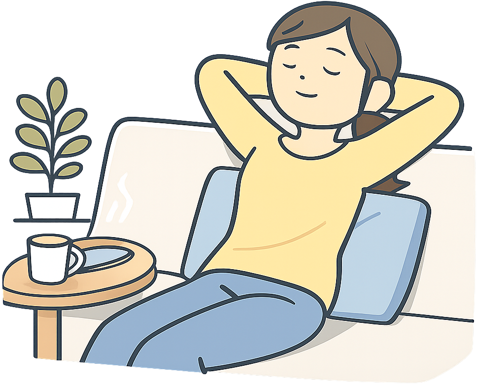 リラックスしている女性