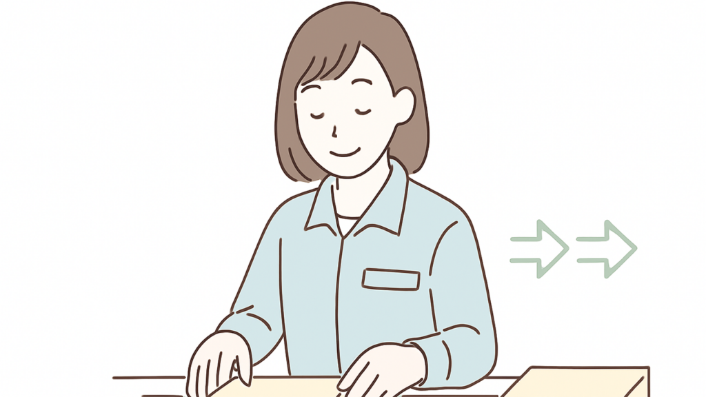 楽に感じる理由は単純作業中心だから