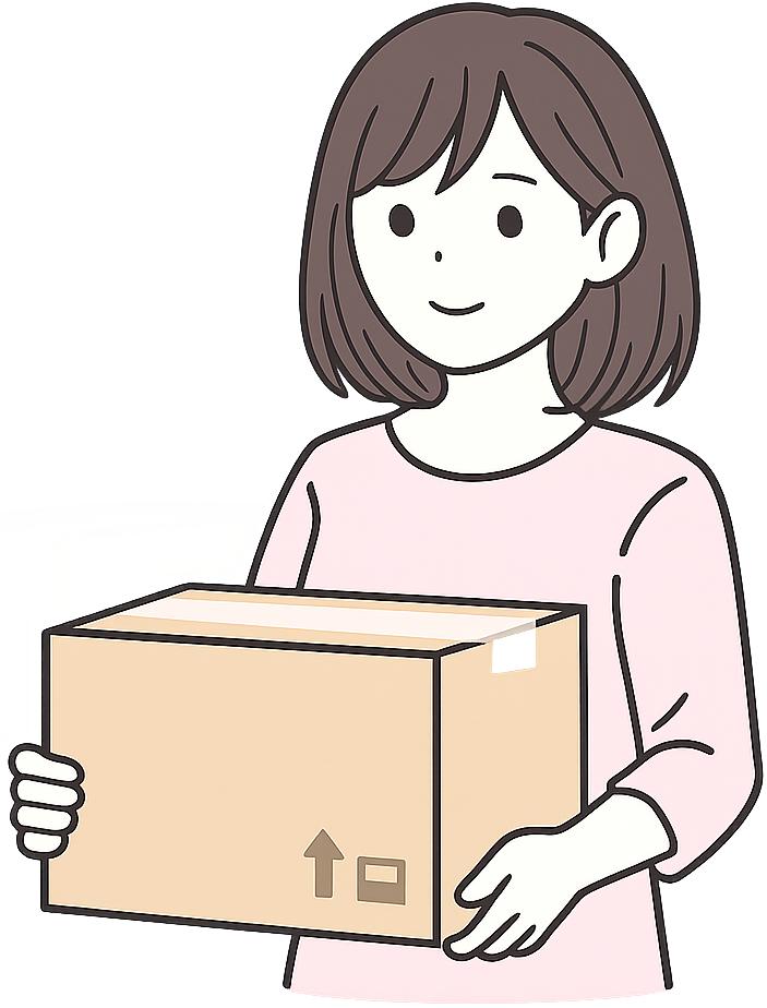 引っ越し準備をしている女性