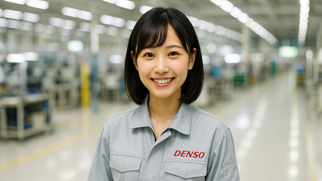 デンソーの期間工で働いている女性