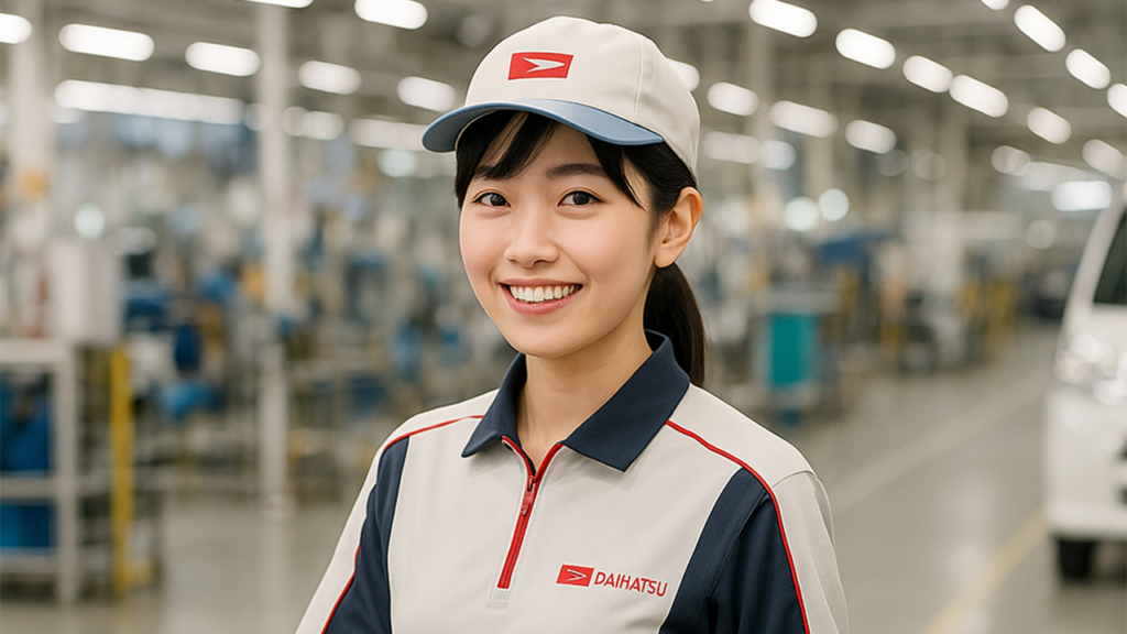 ダイハツ期間工で働いている女性