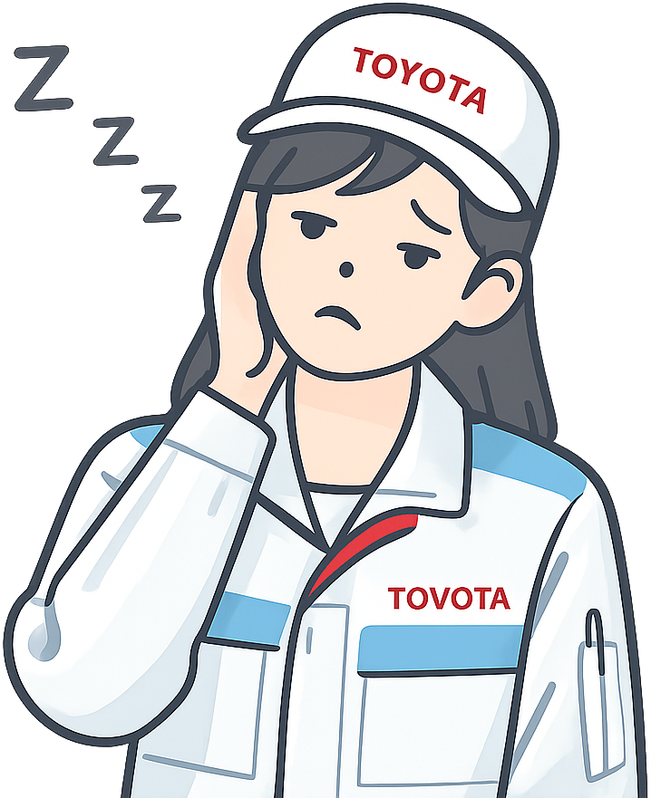 睡眠不足のトヨタ期間工