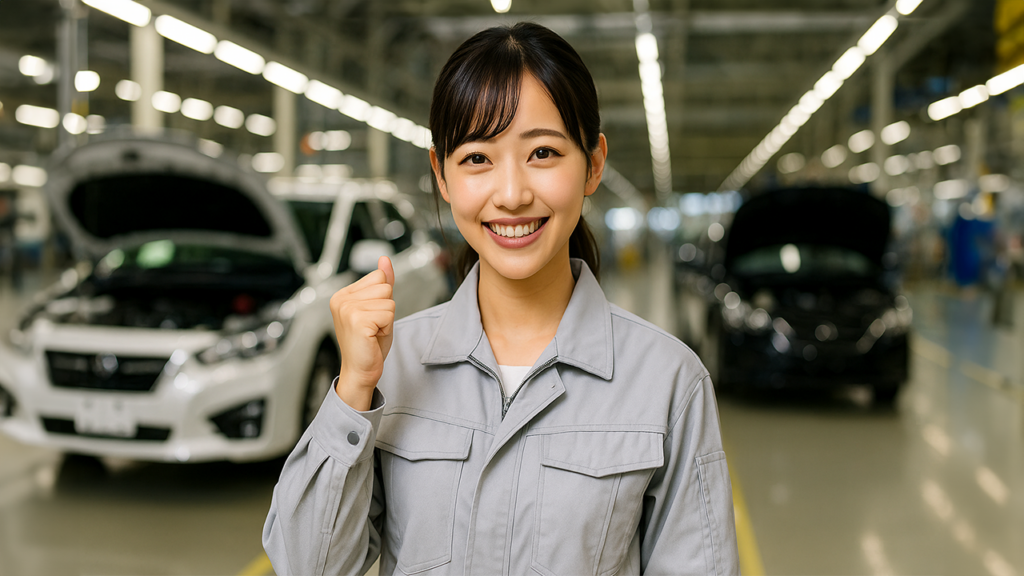 仕事選びに成功した期間工の女性
