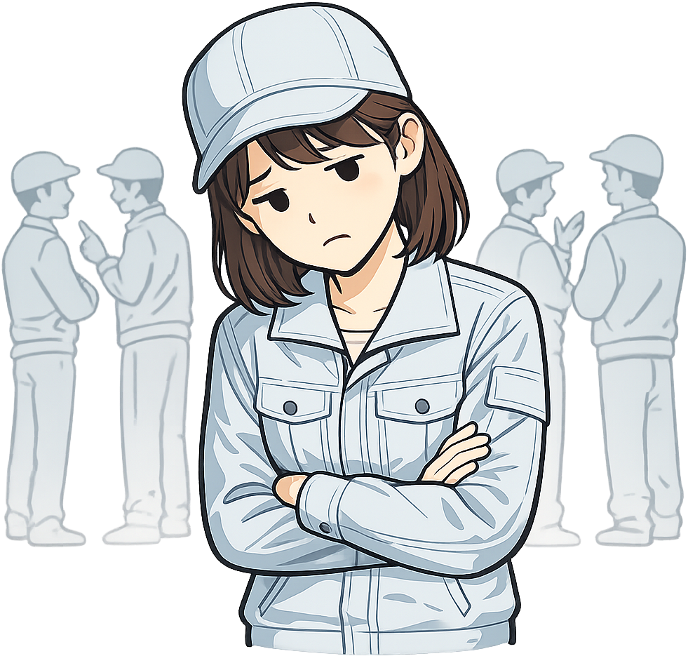 職場で孤立している人