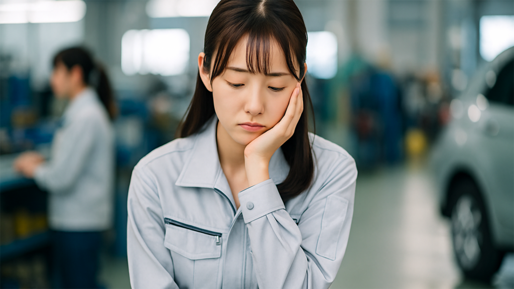 落ち込んでいる女性