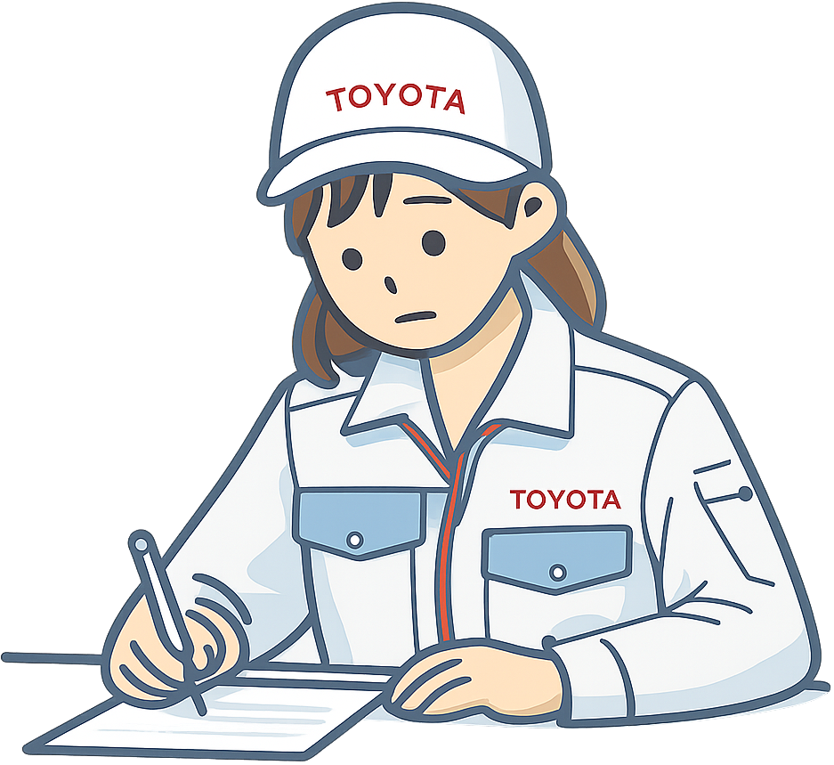 試験を受けているトヨタ期間工