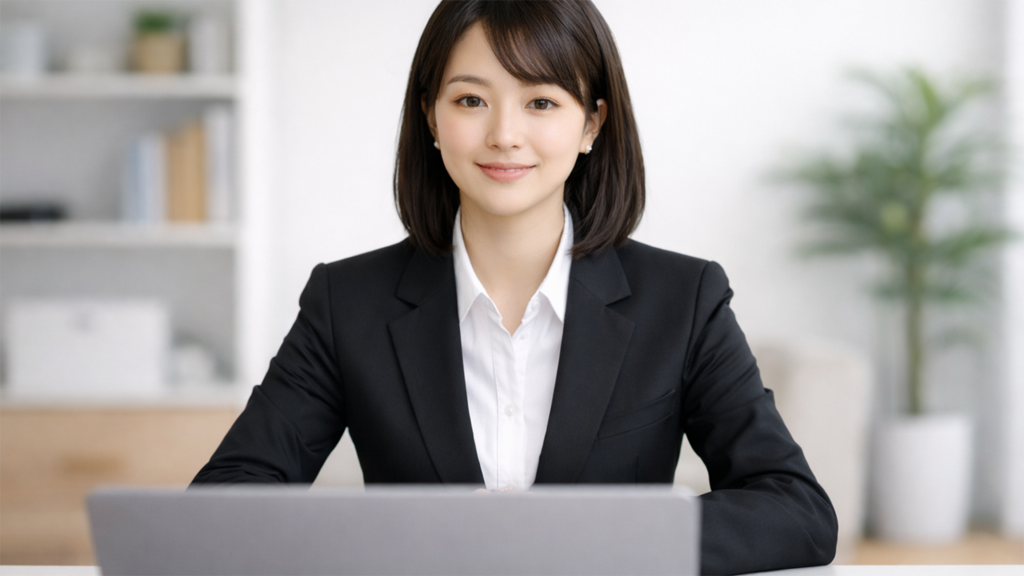 WEB面接を受けている人