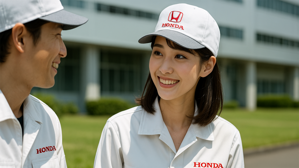 ホンダ期間工の男女会話イメージ