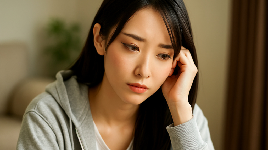 落ち込んでいる女性